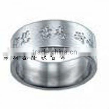 Finger ring Engraved Silver titanium Fashion ring jewelry