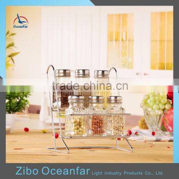 High Quality Mini Salt And Pepper Shaker Empty Glass Spice Jars Clear Condiment Set photo-5