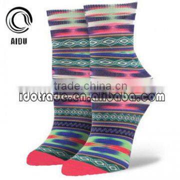 Adult Age Group Newest Customer Design Women Print Sublimation Socks