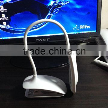 2015 new design dolphin rechargeable led clip reading lamp & flexible snake led reading lamp