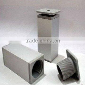 MG10-17 aluminium square tube adjustable sofa leg