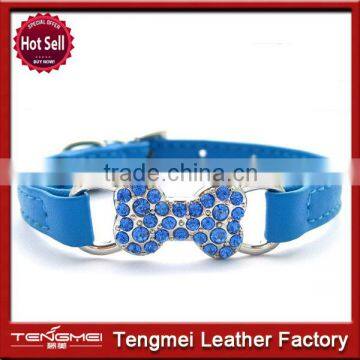 Fashion pet protection collars blue diamond dog collars