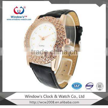 slim stone quartz watch fashion lady watch