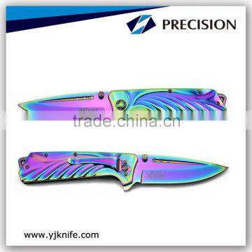 OEM Colorful titanium coated folding utility knife for Gift Knife