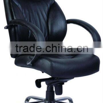 PU Leather Chromed Armrest and Base Buffalo Top Leather Office Chair AGS-6017-1 photo-2