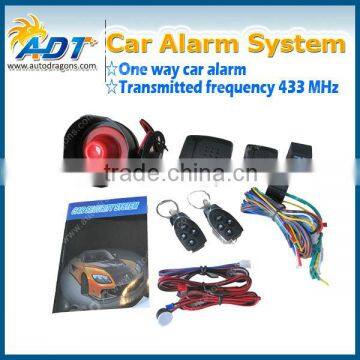 One Way Car Alarm 2 transmitters Blue LED