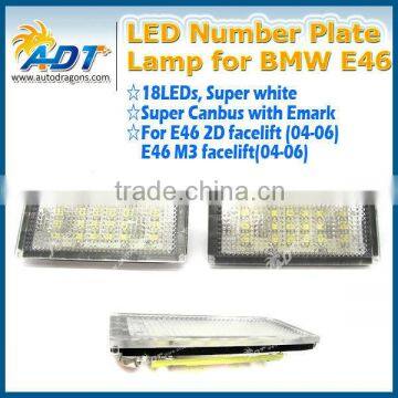 2016 alibaba hot seller high quality 18 LEDs Canbus license plate lamp