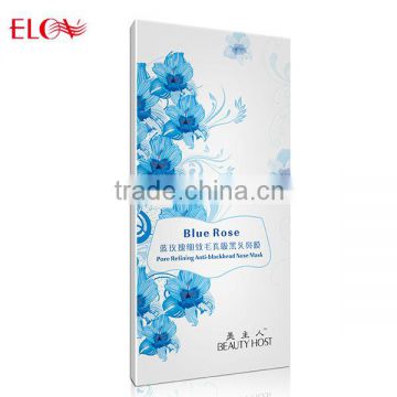 Blue rose pore refining anti-blackhead nose mask.