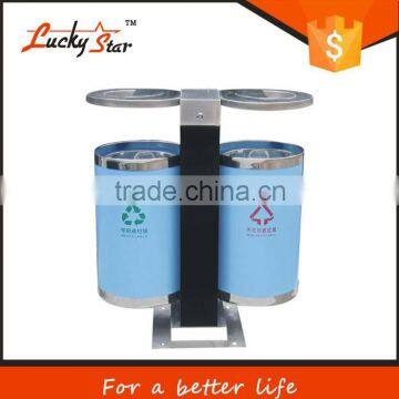 Outdoor galvanized steel garbage bin dustbin/waste bin price