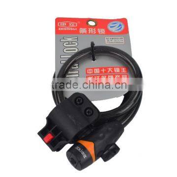 Hot Selling Good Quality Anti-theft Bicycle Cable Lock Spiral Lock