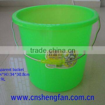 plastic transparent bucket 19L 20L handle