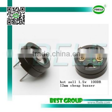 hot sell 1.5v 100DB 12mm cheap buzzer FBMT1254B