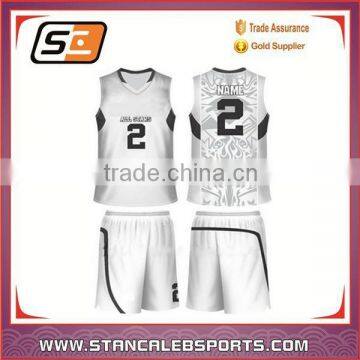 Stan Caleb cheap price Italy ink sublimation printing basketball jersey latest design best custom white basketball jersey