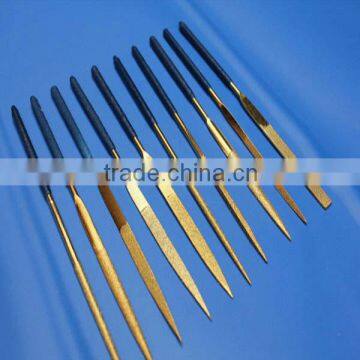 Ti 10pcs diamond needle files for grinding and polishing