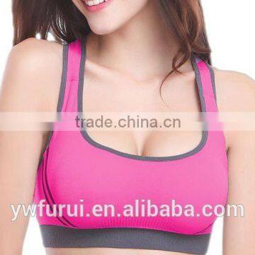 Double shock without rims running yoga sports bra sexy back X cross back non-trace sports bra