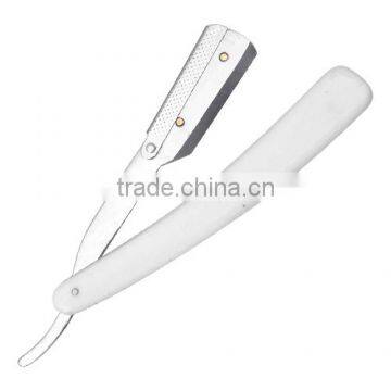 Straight Shaving Razor Stainless Steel with Plastic Handle Mirror Finished