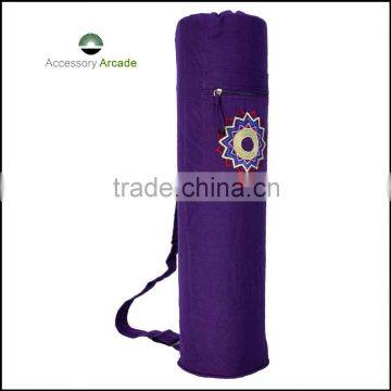 Designers Choice Cotton Canvas Yoga mat bag with choice embroidery