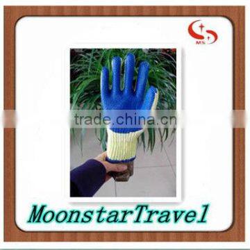 full sizes cotton knitted safety gloves latex palm coated