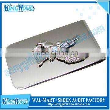 3D Eagle sign chrome plated unique money clip