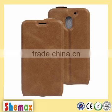 Factory price wholesale flip leather case for motorola moto e3