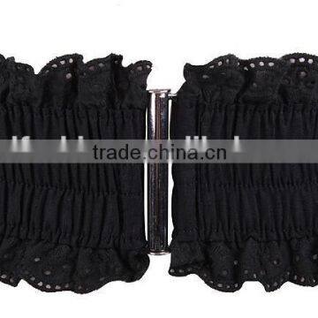 6cm width lace elastic waist with Lash to buckle belt