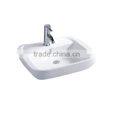 Ceramic Square Cheap Bathroom Sink on Countertop