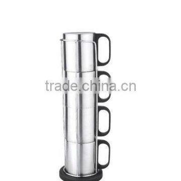 4pcs coffee mug set with stand