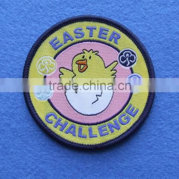 sew on woven badges with thick border