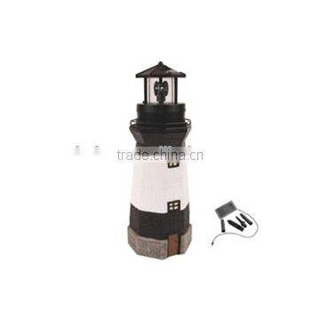 SOLAR POWERED LIGHTHOUSE GARDEN LIGHTHOUSE ORNAMENT WITH ROTATING LED photo-3