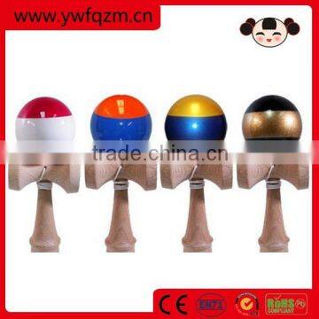 factory direct creative toys stripped wooden kendama toy