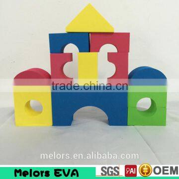 Melors kids eva soft construction toy diy building blocks Mini Building Block Model, kindergarten eva foam block toy