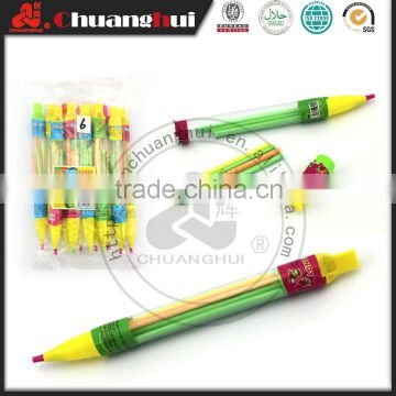 8gr CC Stick Straw Fruit Candy in Pen