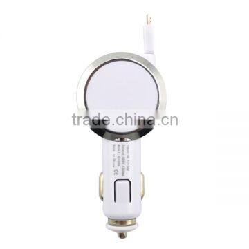 Retractable cell phone car charger with high compatibility