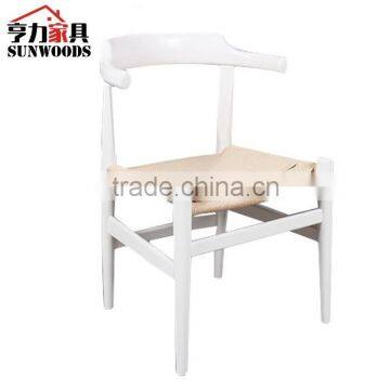 Living room chairs / dining stool / wooden chairs with rope rattan seat