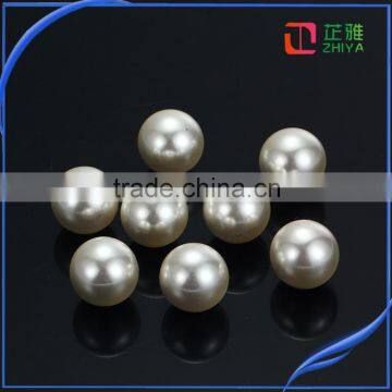 Cheap Wholesale High Quality One Hole Round Loose ABS Black Pearl photo-5