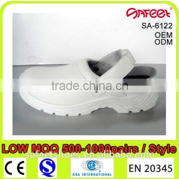 White Oil and slip resistant lightweight steel toe slipper lab slippers anti-static slipper factory SA-6122