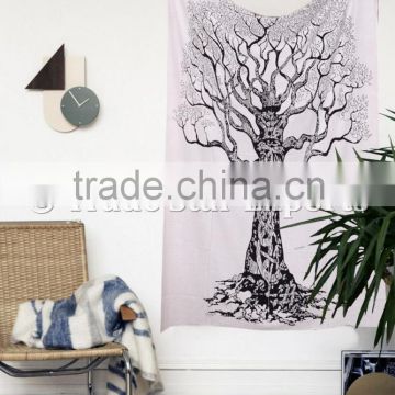 Tree Of Life Wall Art Bohemian Indian Cotton Wall Hangings Gypsy Tapestry