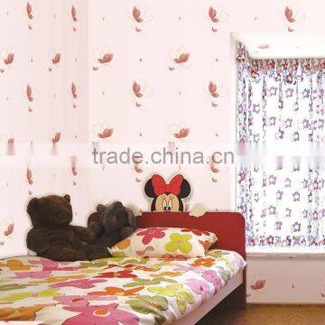 New Design Non-woven modern wallpaper pink color