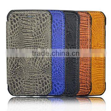 Crocodile Skin Design Wallet Card Holder PU Leather Pouch Flip Case Cover with Stand for iPhone