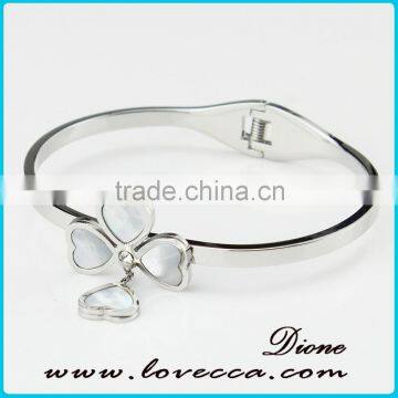 S--in stock hot sell Low MOQ fashion design Clover 316L stainless steel bracelet