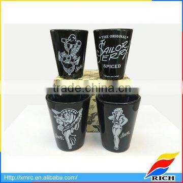 personalized logo printing ceramic shot glasses