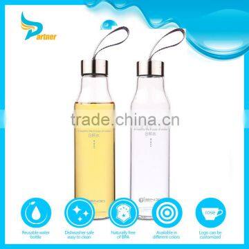 BPA Free Unique Water Bottles for Sports Juice Drinking Water Glass Bottle Wholesale