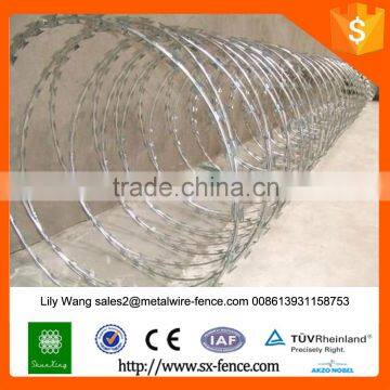 high quality razor wire concertina stainless steel 304 razor barbed wire