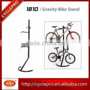 NEW Storage Organize Garage Save Space Two Bike Gravity Freestanding Bike Stand photo-2