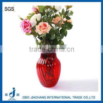 glass flower vase with different spraying colors