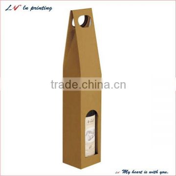 custom plane portable corrugated wine box with diecut with handle wholesale