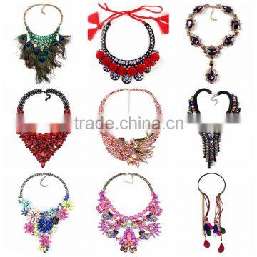 Multicolor Alloy Imitation Choker Necklace Wholesale Jewelry