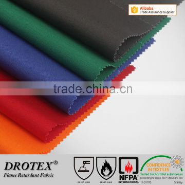 EN11611,EN11612 FR Cotton Fabric Workwear 280GSM Fireproof apparel fabric