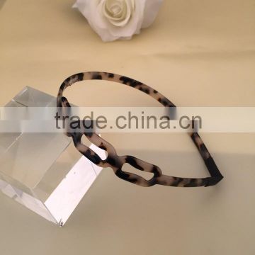 Elegant Hollow out decorated headband thin hair headband tortoise shell acetate headband