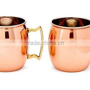 Moscow mule mug pure copper with Nickel Lining inside